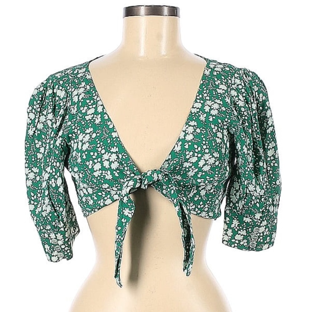 FOR LOVE AND LEMONS Zamira Floral Crop Top - Picture 3 of 4